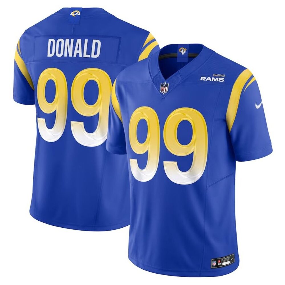 Can Select Mens Youths  Aaron Donald Royal Vapor  Stitched Jersey